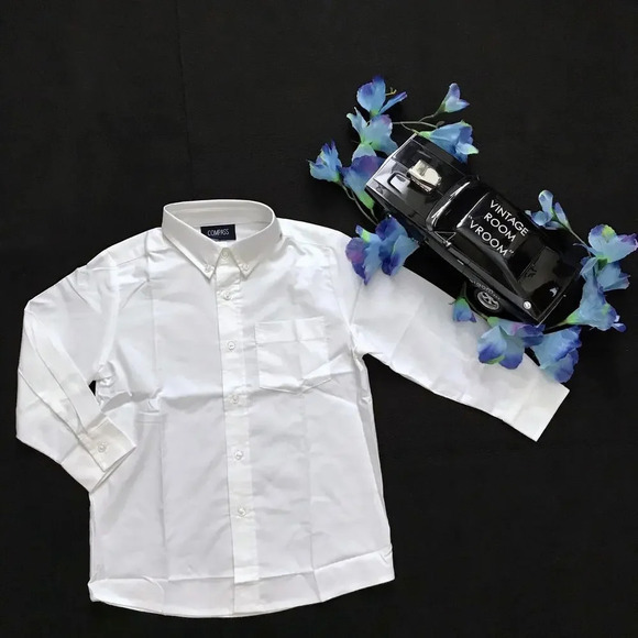 Compass NWOT Button Down School Uniform Unisex Kids 6 - Picture 1 of 8